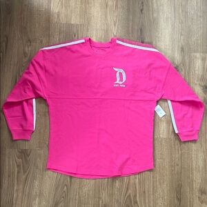 Disneyland Resort Spirit Jersey in Vibrant Pink with Silver Sparkle - Size S NWT